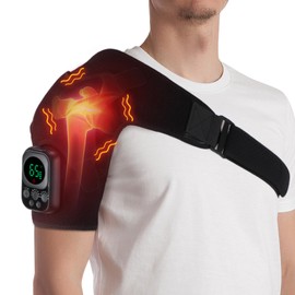 Cordless Heated Shoulder Support, Shoulder Massager, Shoulder Brace Wrap for Women Men, Heating Pad for Rotator Cuff