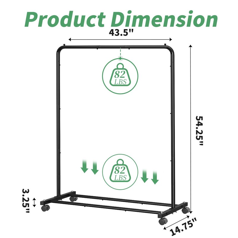 Simple Trending Standard Clothes Clothing Garment Rack with Storage Shelves,