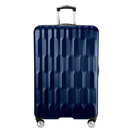 Ricardo Beverly Hills Lombard Hardside Medium Checked Luggage – Expandable Travel Bag with 8-Spinner Dual Wheels & Telescoping Handle, 25-inch, Royal Blue