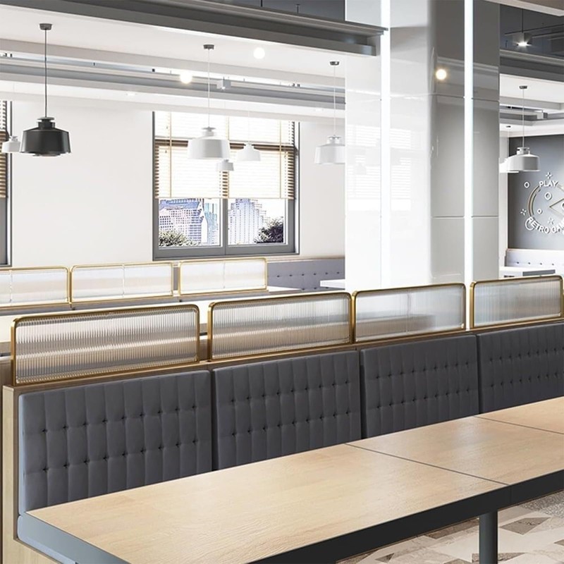 Countertop Low Fence Divide,Restaurant Decorative Partitions Grille,Dividers for Dining Areas,Gold