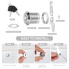 KEJJNYER 10 Pack Cam Locks Keyed Alike, 5/8'' Cylinder Zinc
