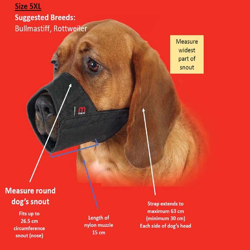 Mikki Dog and Puppy Soft Breathable Nylon Muzzle to Prevent