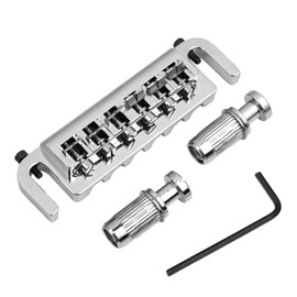 DIAO79NI Adjustable Wraparound Bridge Tailpiece Fully Intonatable Combo Design for Epiphone Les Paul Junior/Special (Chrome)