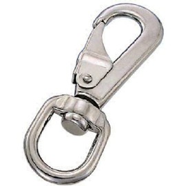 Stainless Steel Metal Fittings, Ice Snap, Wire Diameter 0.2 inches (4 mm), Total Length: 3.4 inches (87 mm), Working Load 66.1 lbs (30