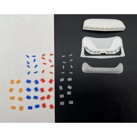 LED Ready Lightbar 1/18 Front & Back Whelen Fast Trax Lightbars Police Sheriff Fire Highway Patrol