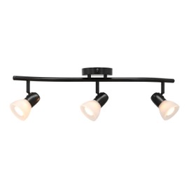 XiNBEi Lighting Track Lighting, 3 Light Modern Black Curved Kitchen Track Ceiling Light Fixtures XB-TR1223-3-MBK