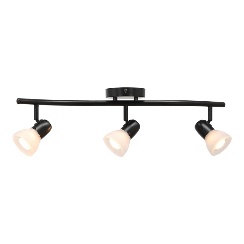 XiNBEi Lighting Track Lighting, 3 Light Modern Black Curved Kitchen