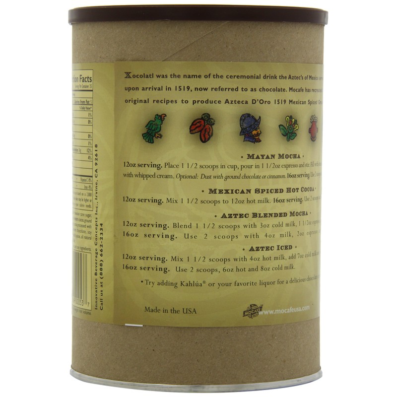 MOCAFE Azteca D'Oro 1519 Mexican Spiced Ground Chocolate, 3-Pound Tins