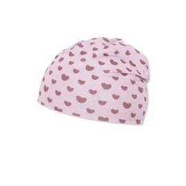 Sterntaler Unisex Children's Slouch Beanie Hearts Children's Hat, lilac