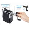 CARL Pencil Sharpener, CC-2000, Custom, Red, 5-Point Selector. Manual, Quiet