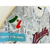 Men's Los Diablos Mexico Baseball Jersey Newspaper Print Style with