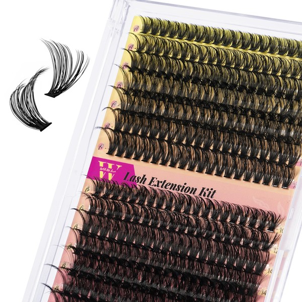 Wispy Eyelash Clusters 40D 50D Eyelash Clusters 10-18 mm Eyelash