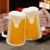 4 Pack Freezer Beer Mugs, 16 oz Clear Double Wall