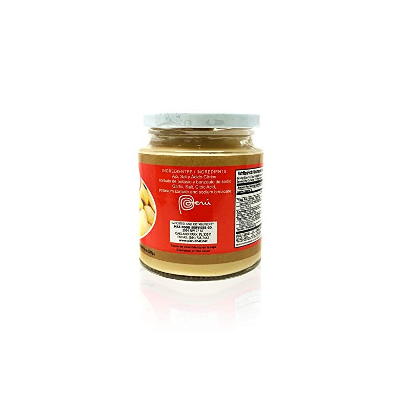 The Peru Chef. PASTA DE AJO, GARLIC PASTE.100% Natural, 8