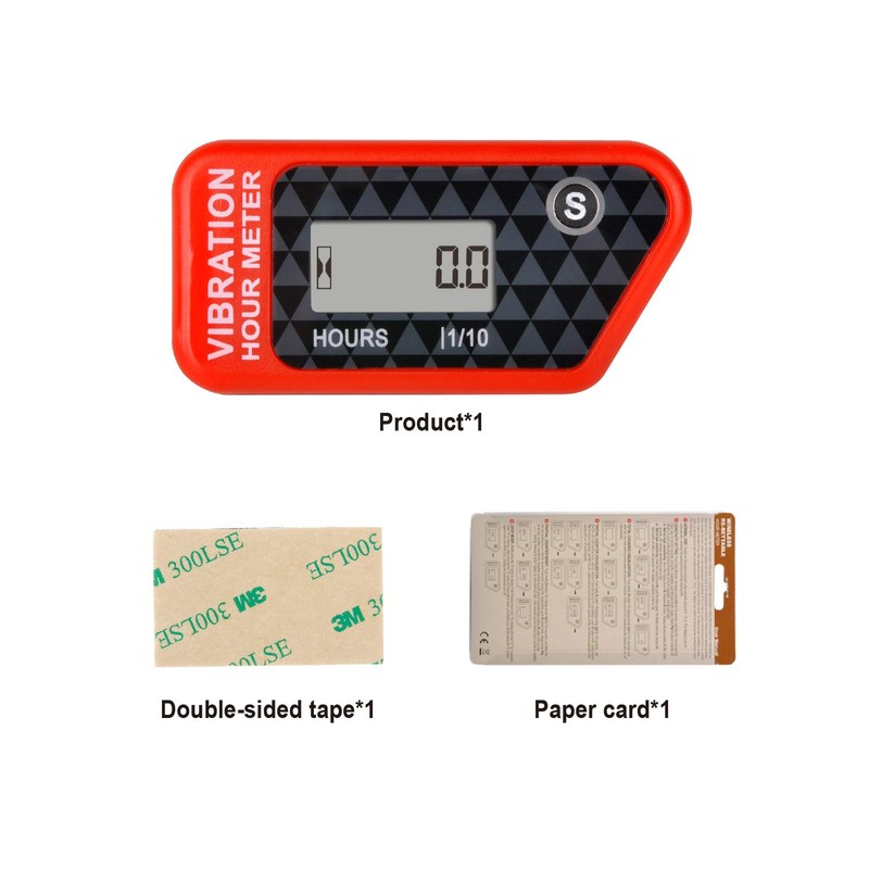 Runleader Digital Hour Meter,Vibration Operation for Golf Cart Tractor Generator