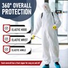 Medical Nation Hazmat Suits | 25 Pack, 2X-Large | Disposable