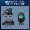 Sanwa Supply MA-ERGBT24 Ergonomic Mouse, Bluetooth/Wireless (USB A / Type-C),