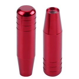 Headerbs 13 cm Gear Knob Universal, Aluminium Alloy Car Gear Knob Handle Gear Lever (Red)