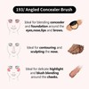 Concealer Brush, Angled Under Eye Makeup Small Foundation Precision Face