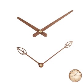 EUYKQNOI 2 Sets Walnut Wood Clock Hands for Wall Clock, Clock Hands Set with Precision Movement, DIY Repair & Replacement, Suitable for 12-14 Inch Watches (30-36 cm), Quiet & Durable