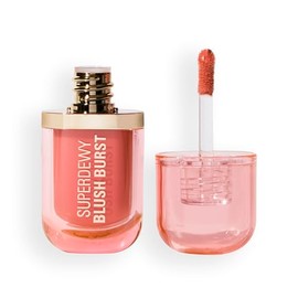 Revolution Superdewy Liquid Blush Burst - Buildable Liquid Blush for Cheeks with Serum Formula (Peptides & Hyaluronic Acid), Vegan & Cruelty Free - Peach Spritz - 4.2 ml