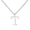 Philip Jones Sterling Silver Initial T Necklace