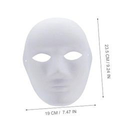 CIYODO 9pcs White Paper Masks for Cosplay Masquerade Blank Unpainted Face Masks for Decoration Comfortable Fit for Adults and for Crafting Fun Activities