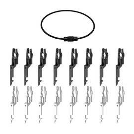 17PCS Fire Alarm Test Key, Fire Alarm Key, Black and White Keys with a Wire Ring Fire Safety Call Point Test Keys for Building Maintenance and Emergency Response