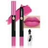 JUAAZIN Sakura Pink Crayon Matte Lipstick Lip Liner Pencil, Moisture