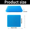 JISRKP Double-Layer Thick Honeycomb Cushion With Cloth Cover, Large Gel