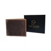 C&D SALES Men's Full Grain Hunter Leather Wallet - RFID