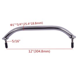 12Inch Boat Grab Bar, Stainless Steel Oval Grab Handle Handrail Multipurpose Hardware
