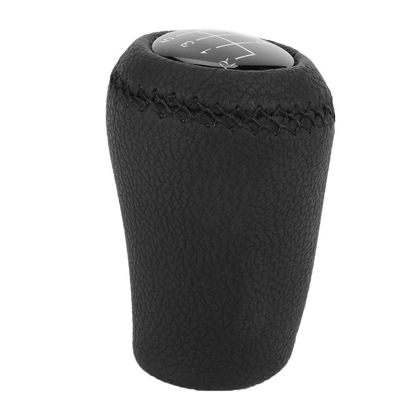 6 Speed Shifter Knob - Leather Gear Stick Handle for