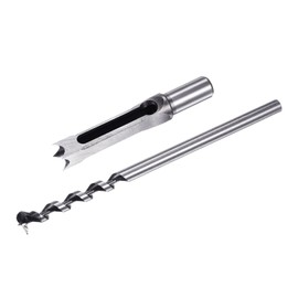 sourcing map 2pcs Square Hole Drill Bit 16mm(5/8") High Carbon Steel Hollow Mortiser Auger for Woodworking Carpentry Mortise Tenon Machine