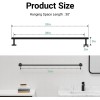 IOQ 30" Matte Black Towel Bar, Towel Rack for Bathroom