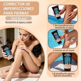 2Pcs Corrector Maquillaje para Piernas,Corrector de Maquillaje,Full Coverage para Resistente al Agua,No Transfer,Unifica el Color de la Piel, Larga Du