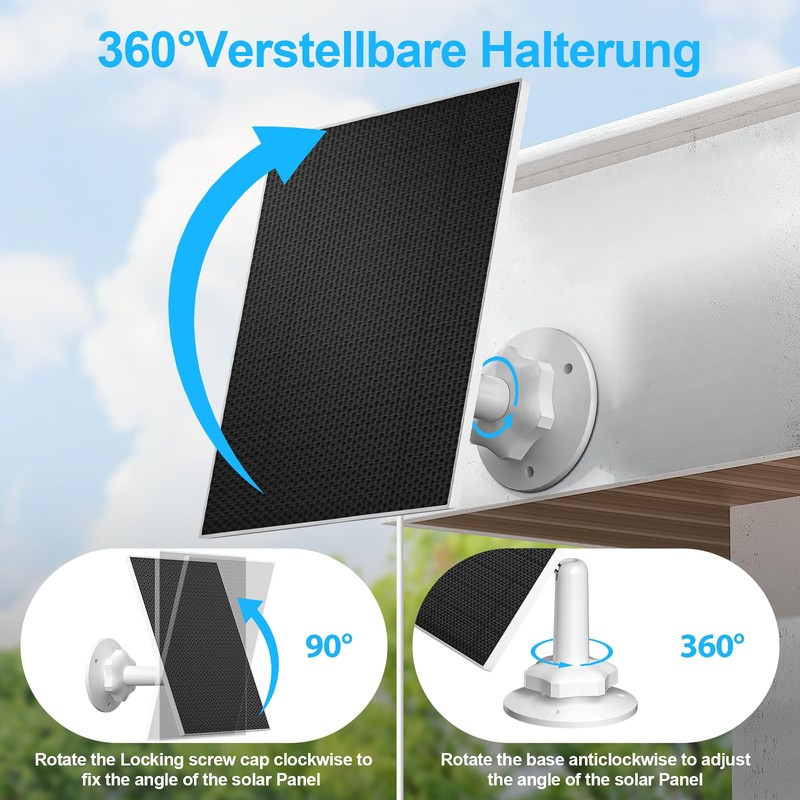 Solar Panel for eufy Camera, 5W Solar Panel for Eufy