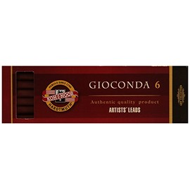 KOH-I-NOOR Drawing Chalks for 5.6mm Diameter 120mm Mechanical Pencil - Brown