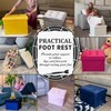 LINMAGCO Storage Ottoman Folding Foot Stool Velvet Ottoman Foot Rest