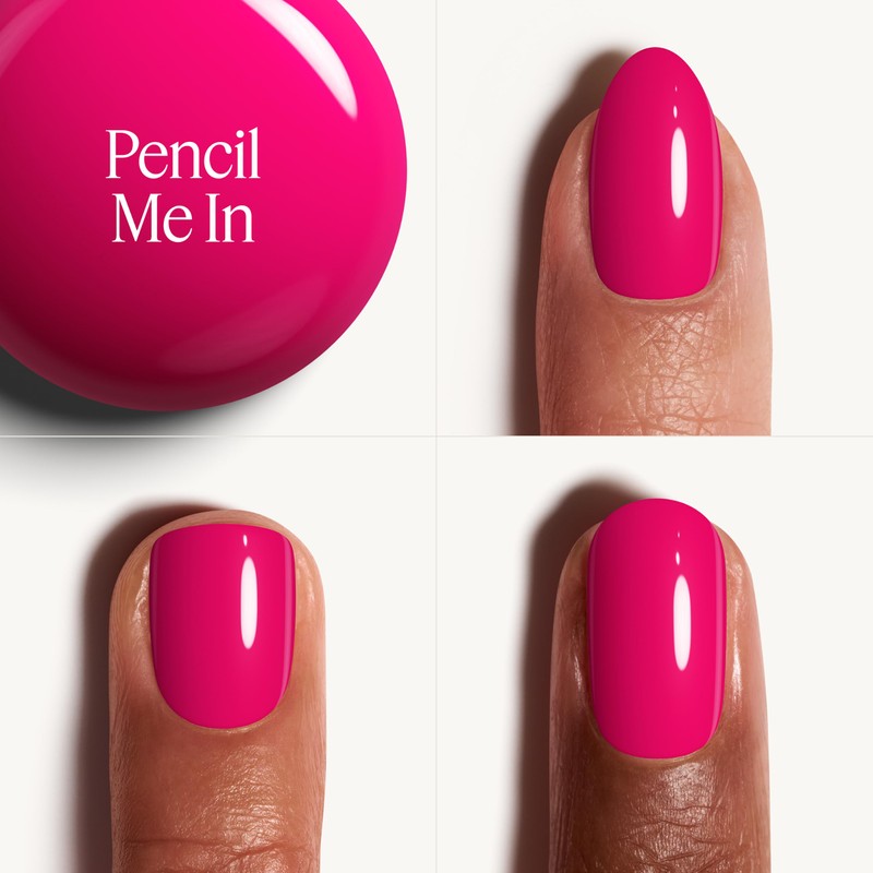 essie Salon-Quality Nail Polish, 8-Free Vegan, Magenta Pink, Pencil Me