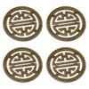 Tiazza 4Pcs Antique Brass Decorative Round Corner Protectors Wooden Jewelry