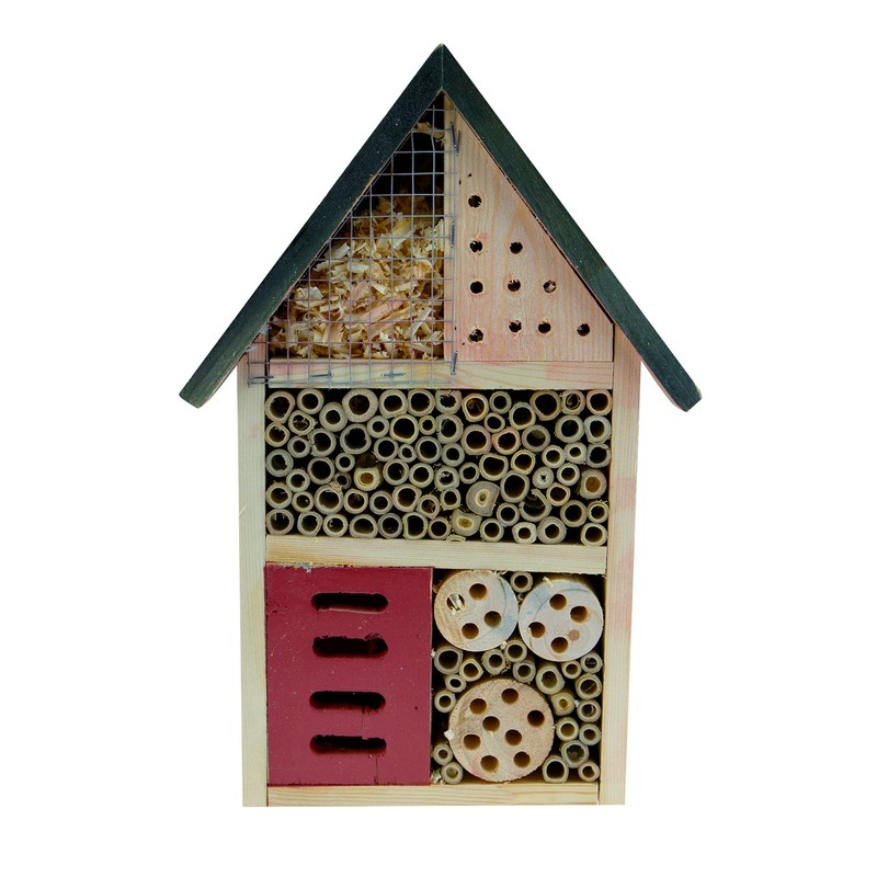 CLEVER GARDEN Wooden Insect House and Hotel, Natural Bug Habitat