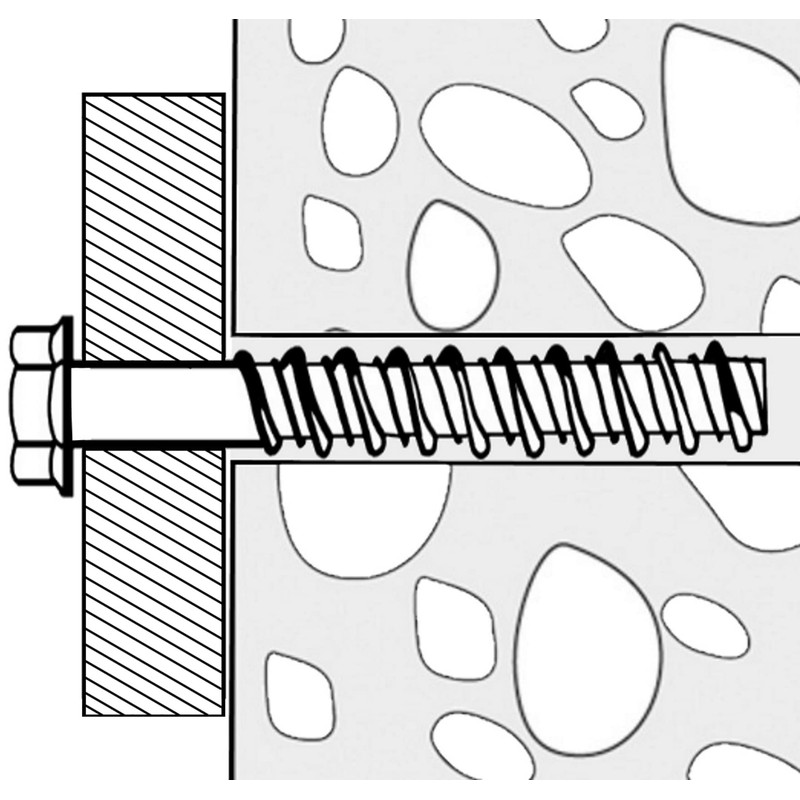 AERZETIX - C57351 - Set of 10 concrete screws with