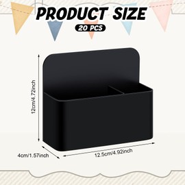 20 Pack Magnetic Dry Erase Marker Holder Bulk Whiteboard Magnetic Marker Holder Pen Pencil Organizer for Classroom Whiteboard Refrigerator Locker Storage (Black)