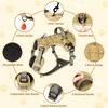 GQIRIL Tactical Large Dog Harness - Adjustable Dog Vest with