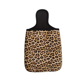 Asudaro Creative Car Trash Bag, Leopard Print - Portable, Reusable, Office Trash Can, Car Garbage Storage Bag