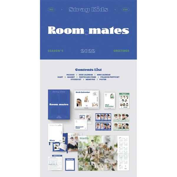 Stray Kids 2022 Season's Greetings - Room,Mates+CultureKorean Gift(Decorative Stickers,Photocards)