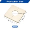 uxcell 4Pcs ABS Plastics Square Shaped Escutcheon Plate, Wall Split