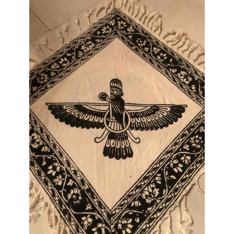 Silk Road INT Farvahar Ahura Mazda tapestry wall hang hand
