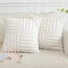 JOTOM Set of 2 Faux Rabbit Fur Cushion Covers with